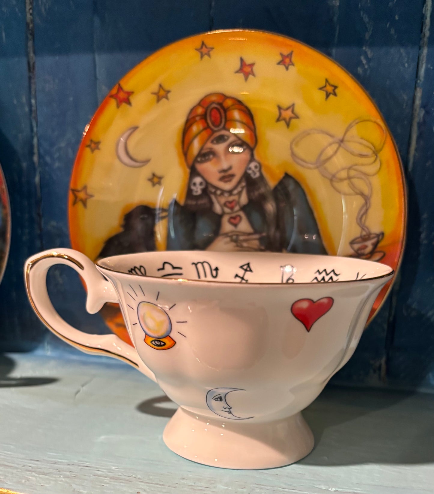 Fortune teller Limited edition Divination tea cup and saucer