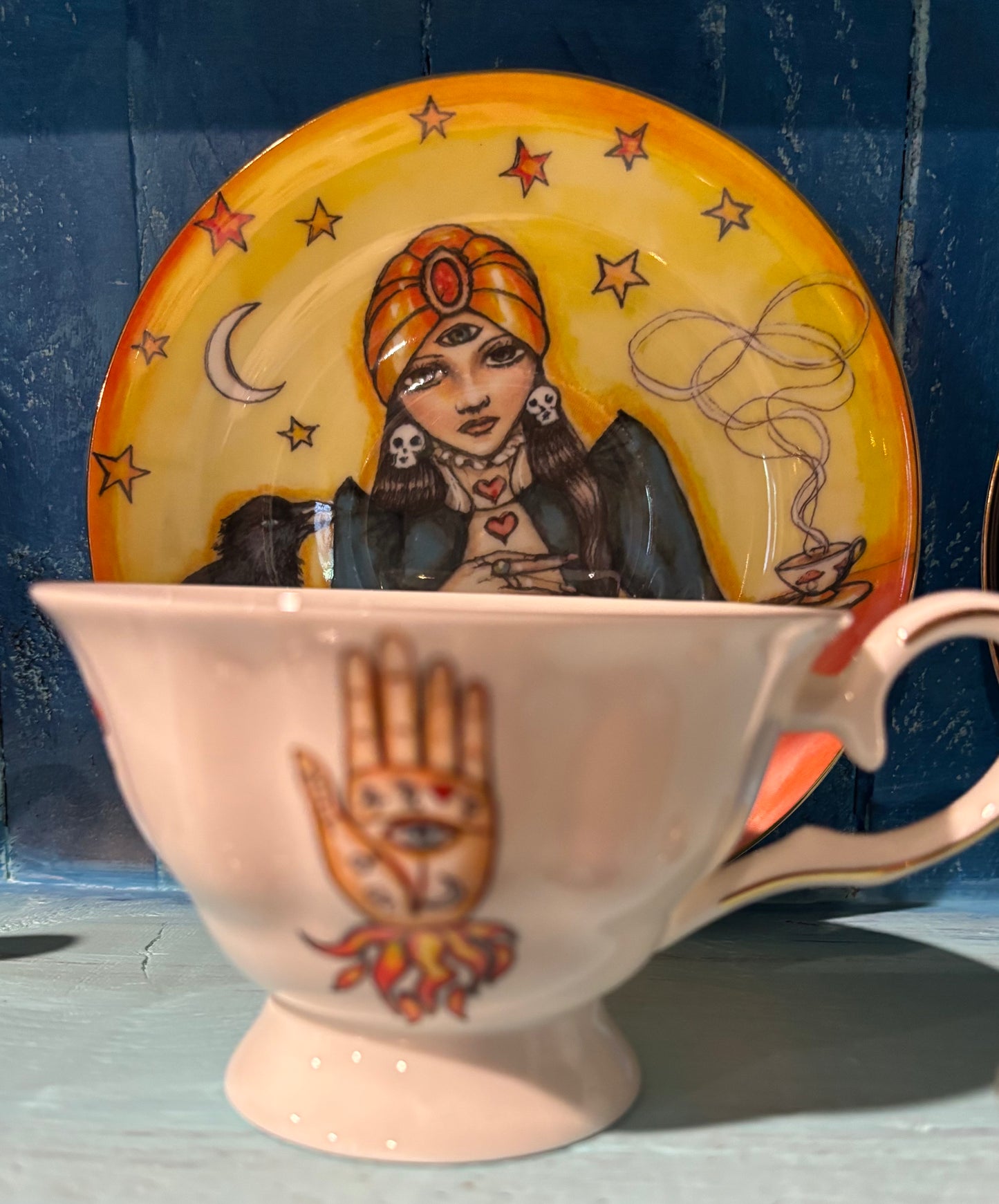 Fortune teller Limited edition Divination tea cup and saucer