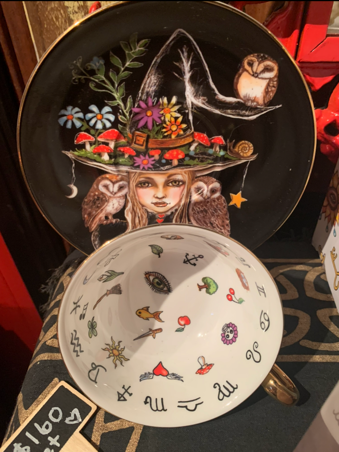 Owl Witch, Limited edition Divination tea cup and saucer