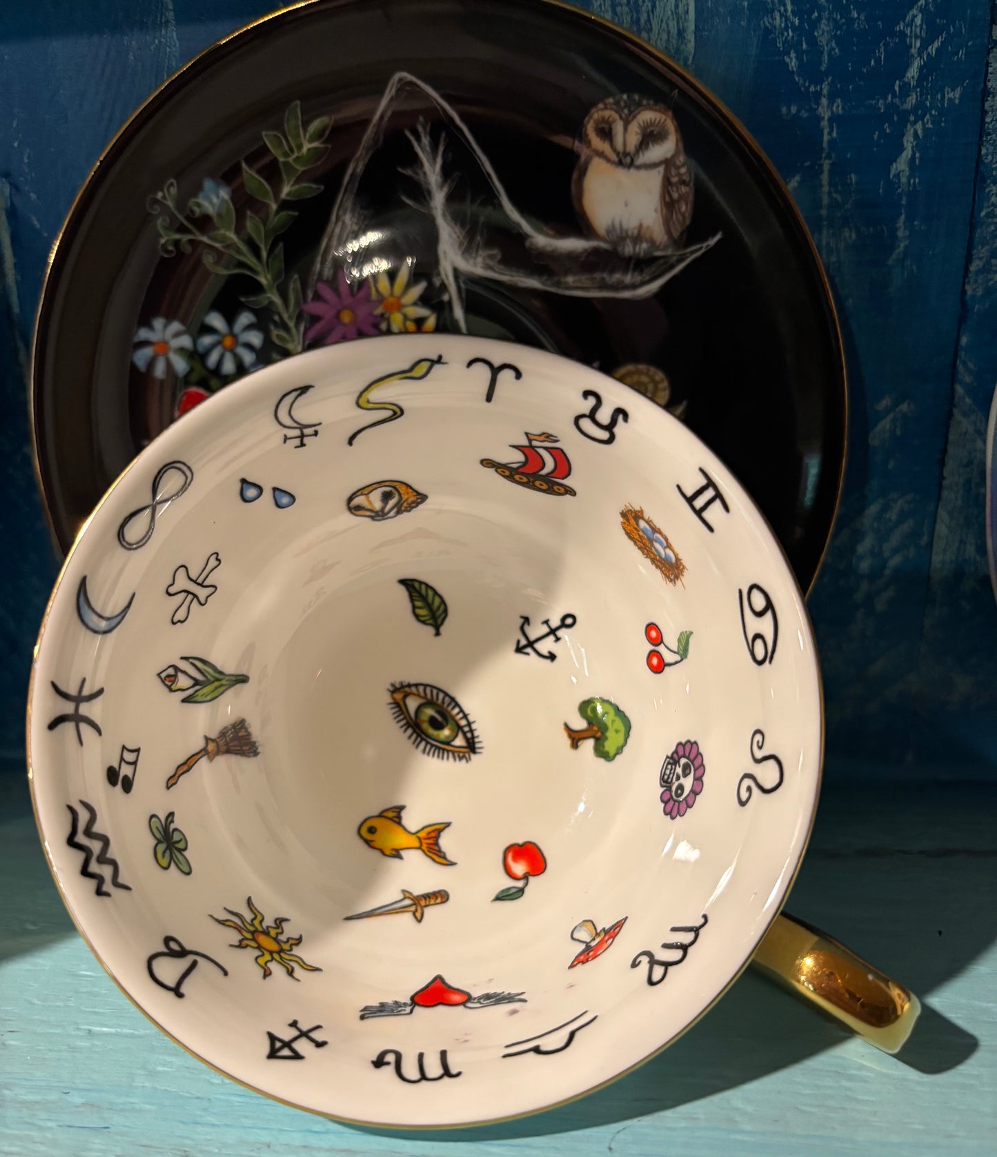 Owl Witch, Limited edition Divination tea cup and saucer