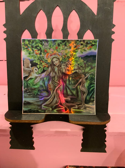 Tree woman Holographic Sticker