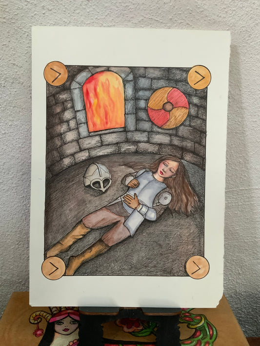 Kenaz Merkstave -Brynbild [ from the Norse Goddess Rune Oracle Deck]