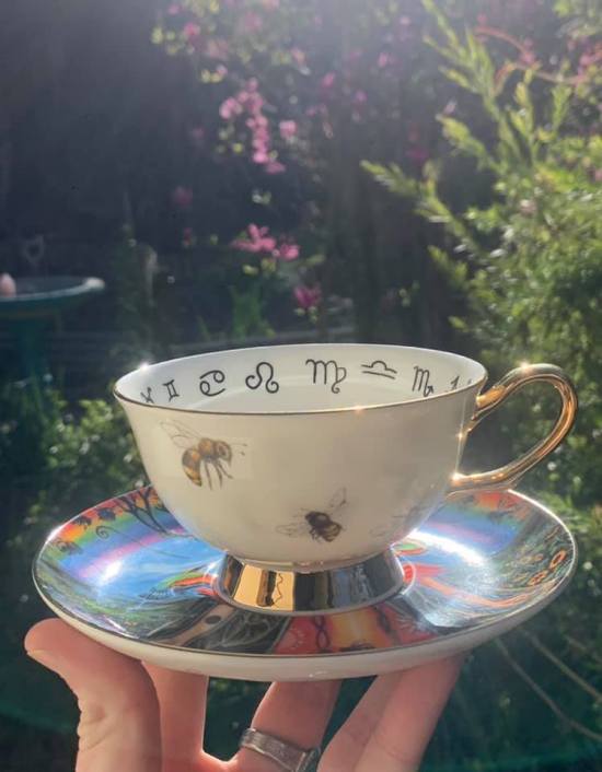 the path of pollen teacup and saucer set